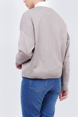 بافت یقه گرد طرحدار