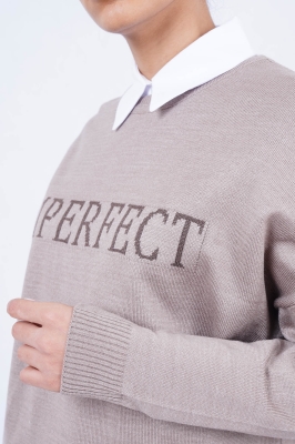 بافت یقه گرد طرحدار