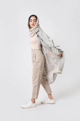 مانتو بارانی یوک دار