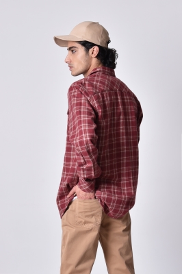 پیراهن پشمی چهارخانه