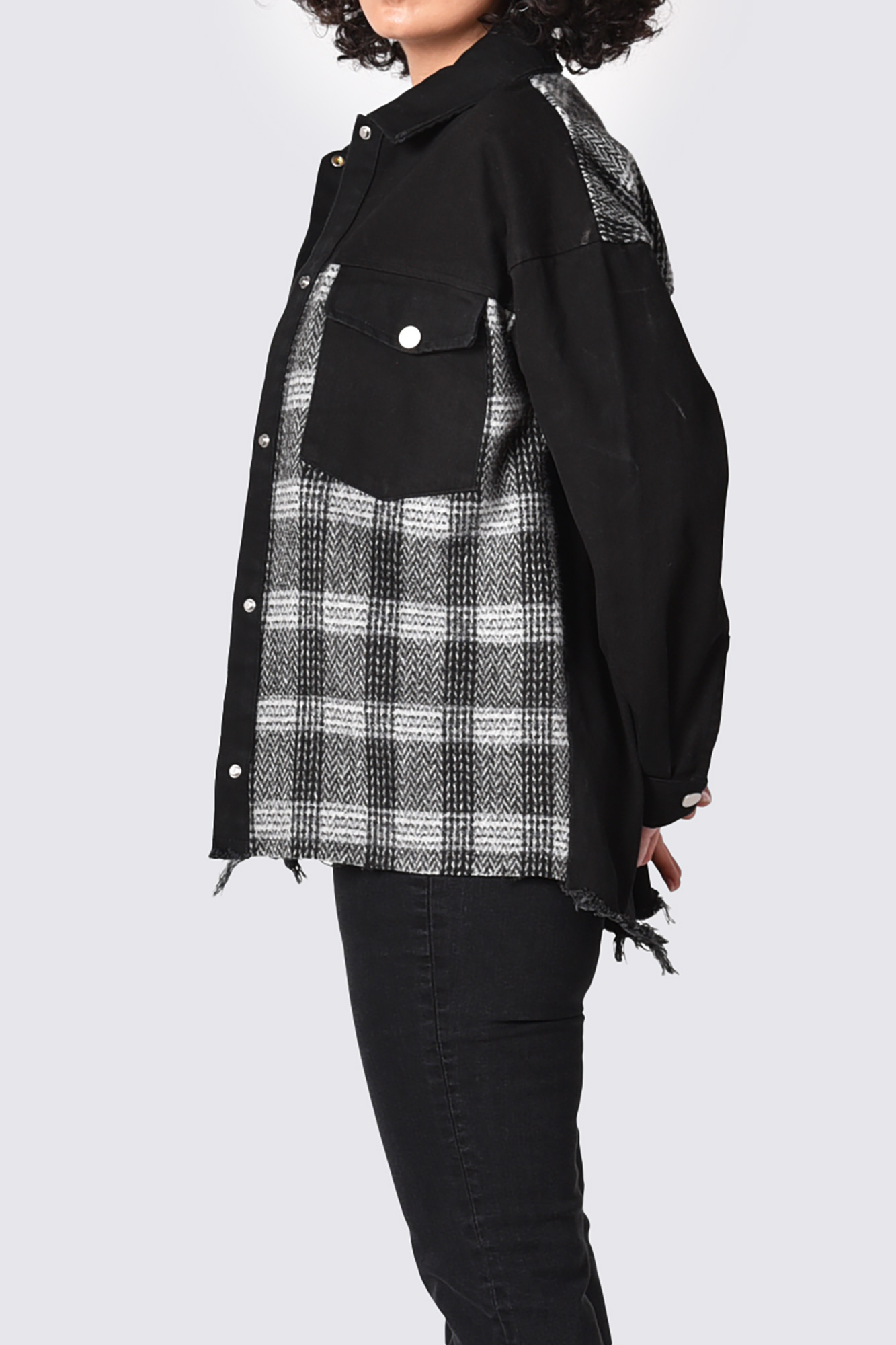 شومیز ترکیبی جین و پشمی