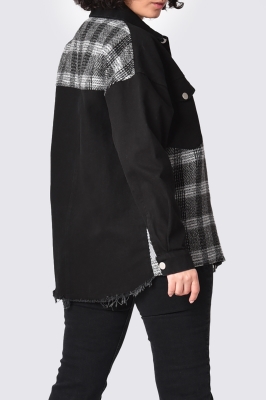 شومیز ترکیبی جین و پشمی