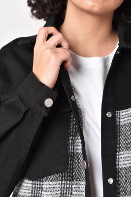 شومیز ترکیبی جین و پشمی