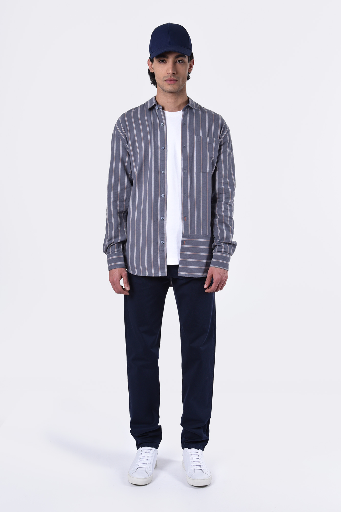 پیراهن آستین بلند راه راه