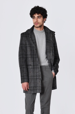 پالتو پشمی کلاه دار