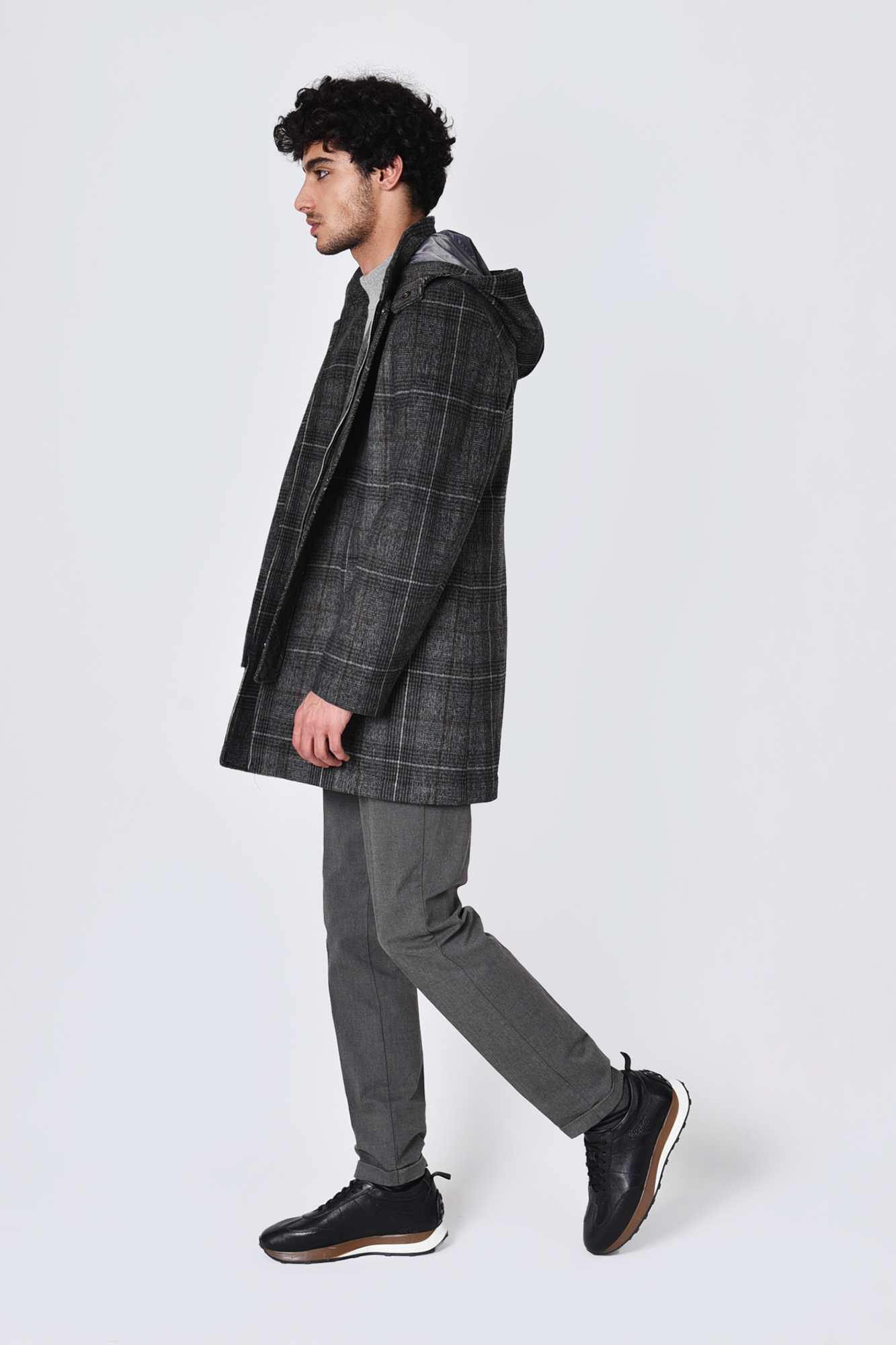 پالتو پشمی کلاه دار