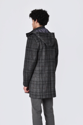 پالتو پشمی کلاه دار