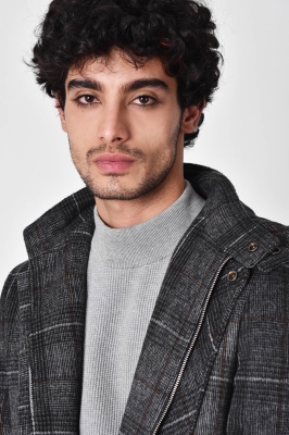 پالتو پشمی کلاه دار