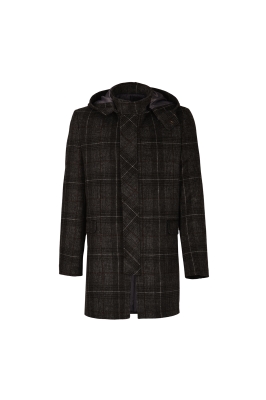 پالتو پشمی کلاه دار