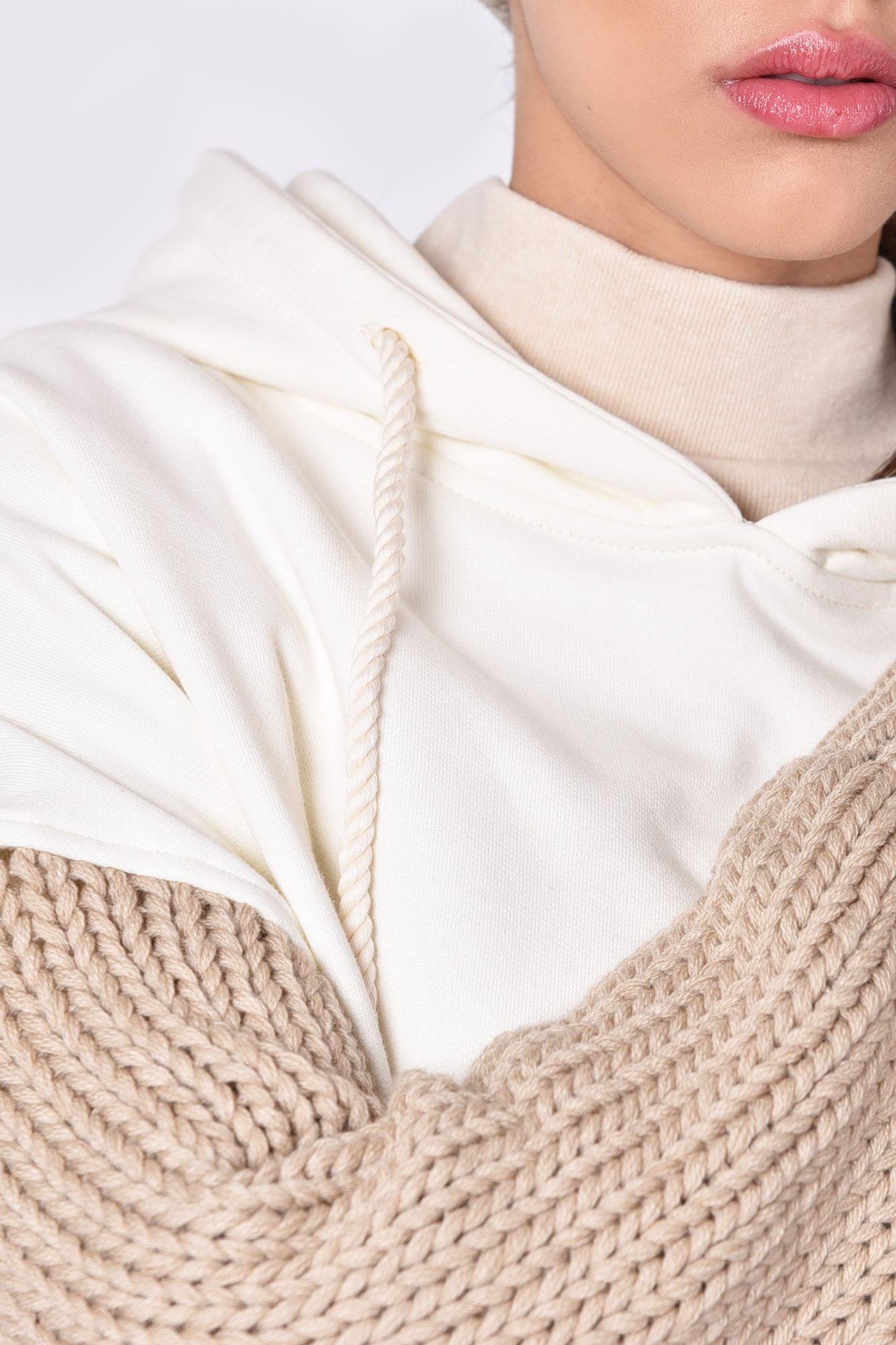 هودی آستین بافت