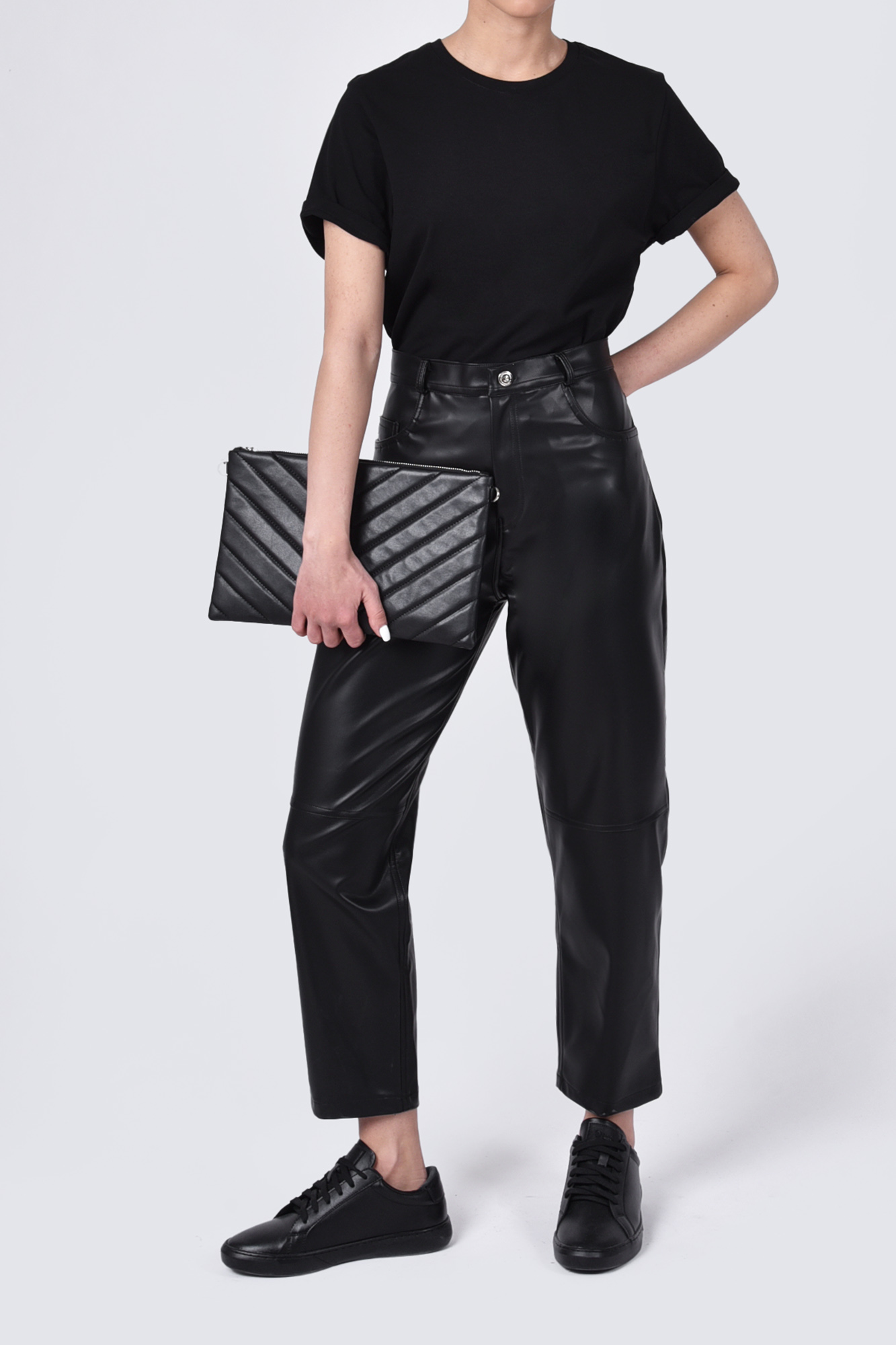 شلوار چرم مام فیت