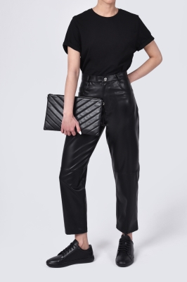 شلوار چرم مام فیت