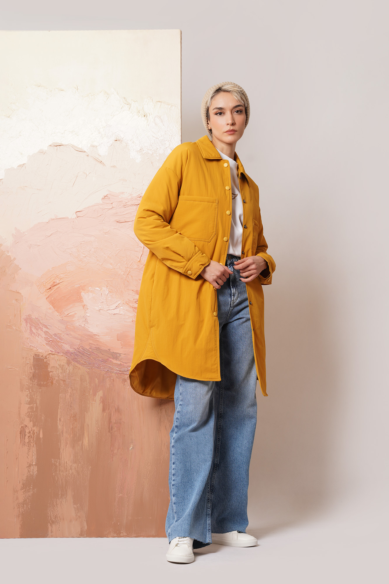 کاپشن پافر بلند