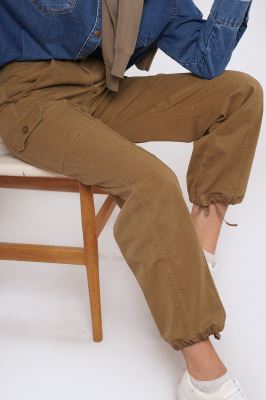 شلوار کتان جیب دار