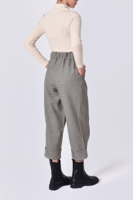 شلوار پیلی دار پشمی چهارخانه