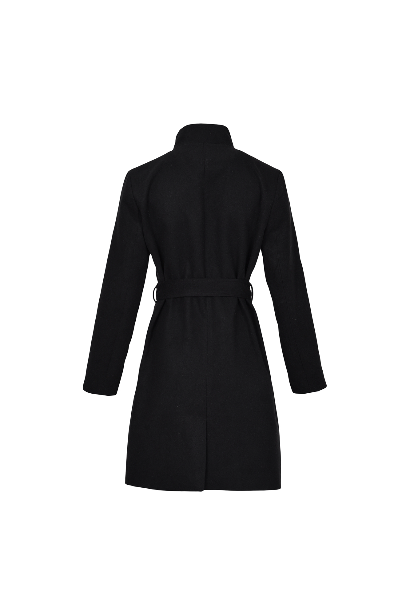 پالتو یقه ایستاده کمربند دار