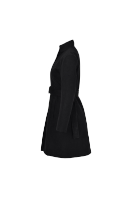 پالتو یقه ایستاده کمربند دار