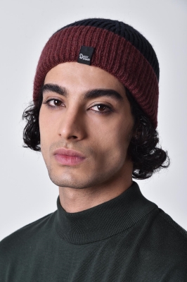 کلاه بافت دو رنگ