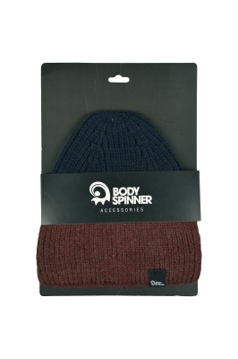 کلاه بافت دو رنگ