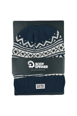 کلاه بافت ژاکارد لبه دار