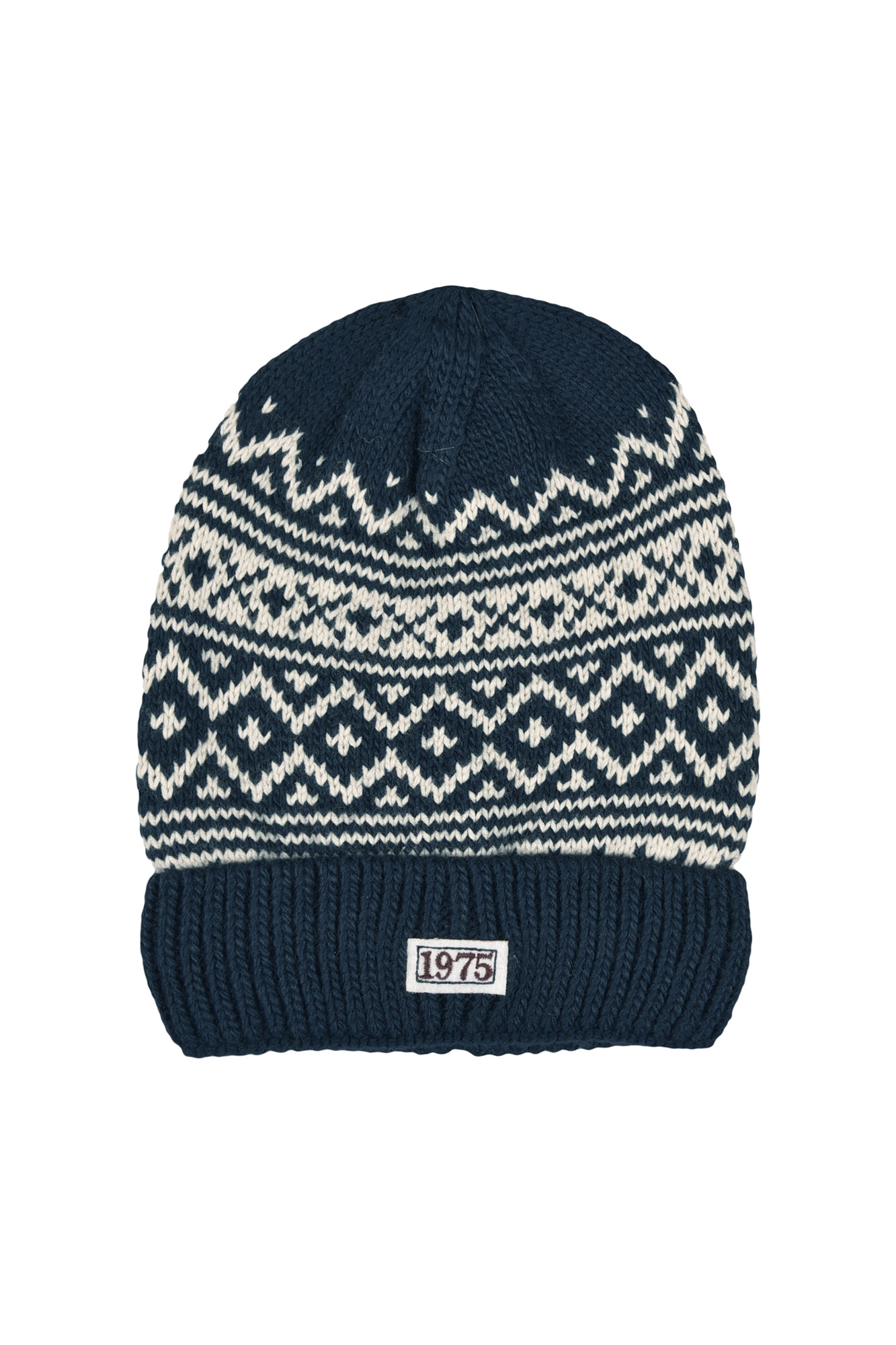 کلاه بافت ژاکارد لبه دار