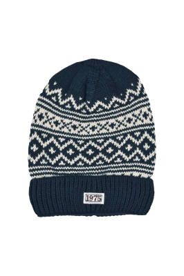 کلاه بافت ژاکارد لبه دار