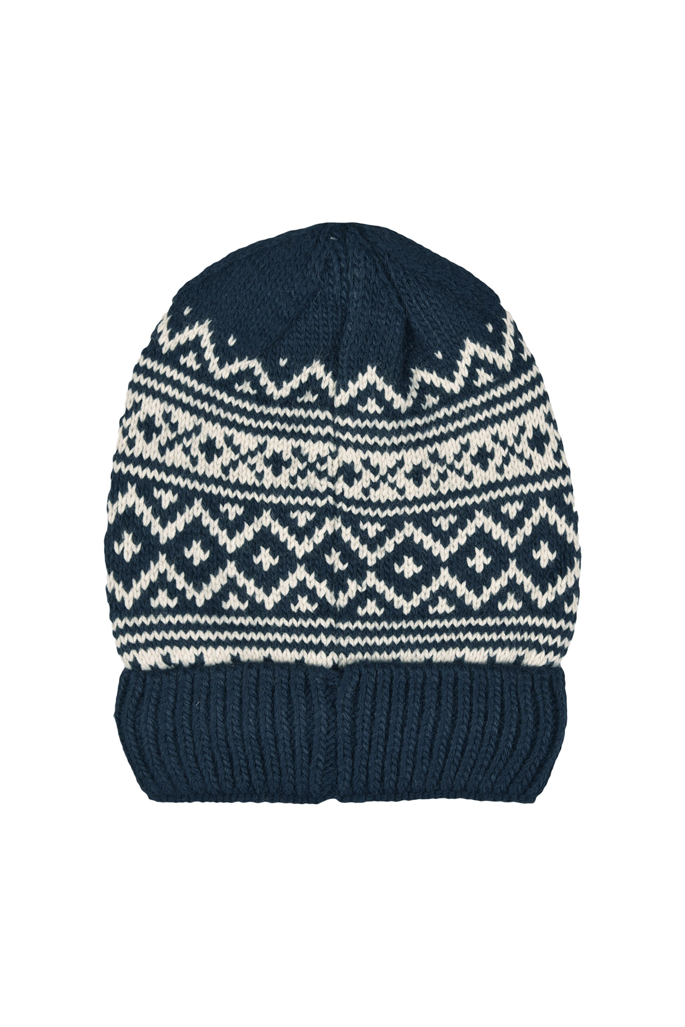 کلاه بافت ژاکارد لبه دار