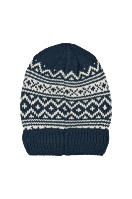 کلاه بافت ژاکارد لبه دار