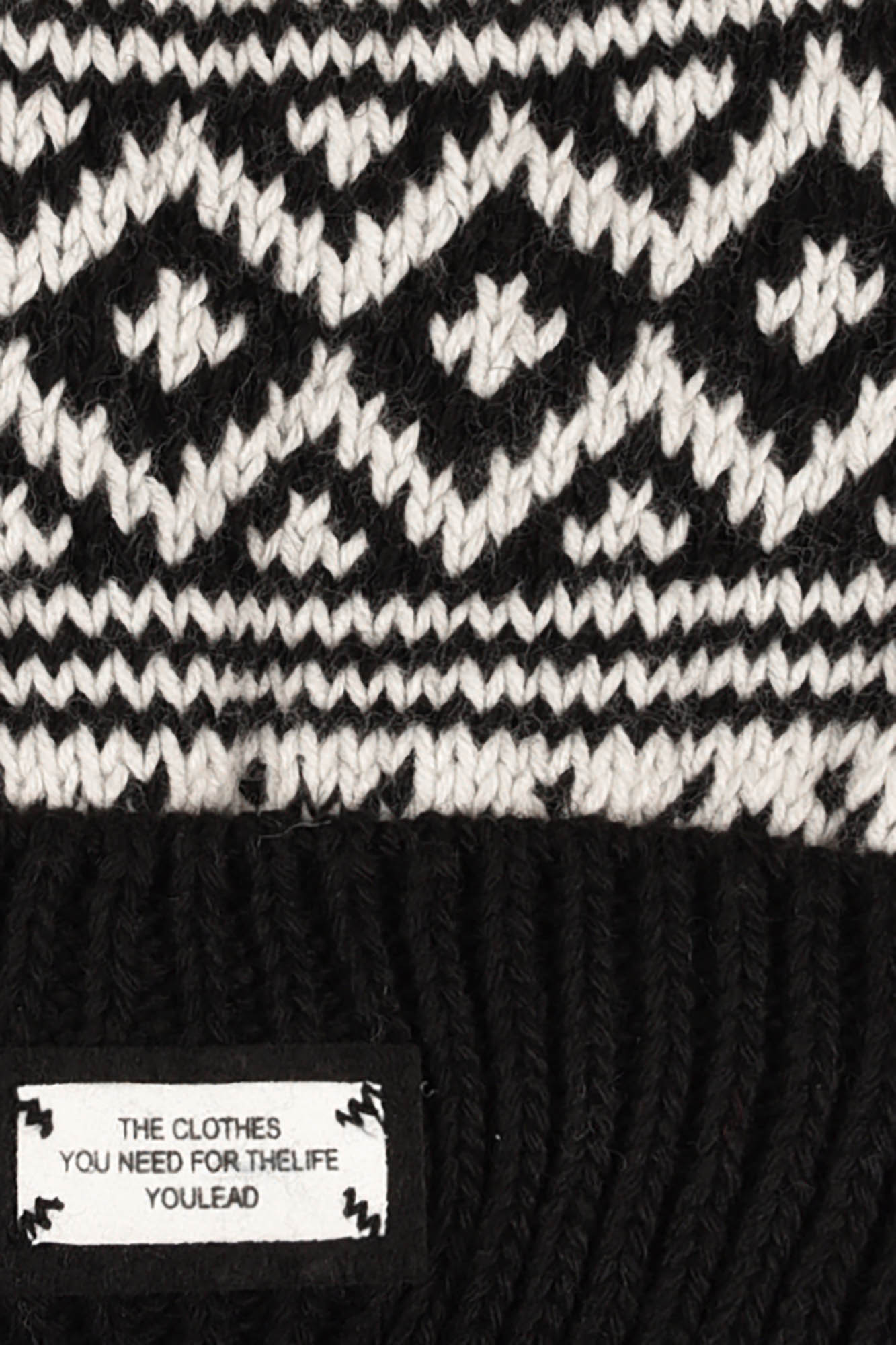 کلاه بافت ژاکارد لبه دار