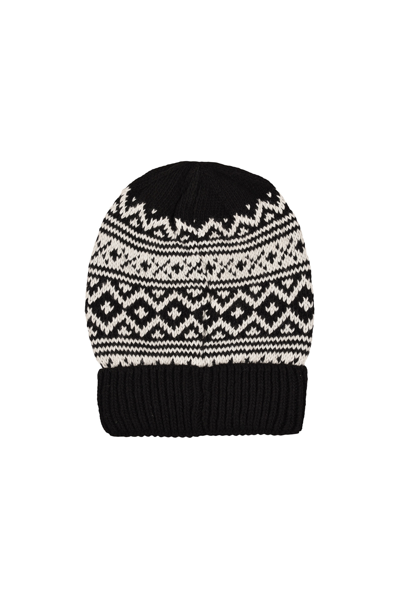 کلاه بافت ژاکارد لبه دار