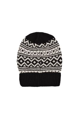 کلاه بافت ژاکارد لبه دار