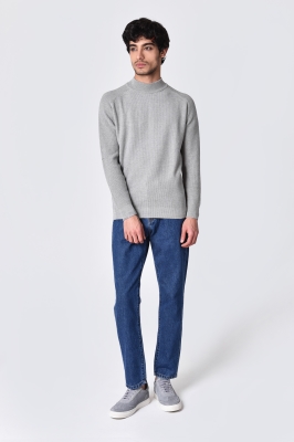 بافت آستین رگلان یقه ایستاده