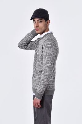 بافت ژاکارد یقه گرد