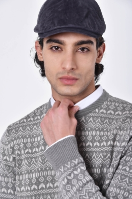 بافت ژاکارد یقه گرد