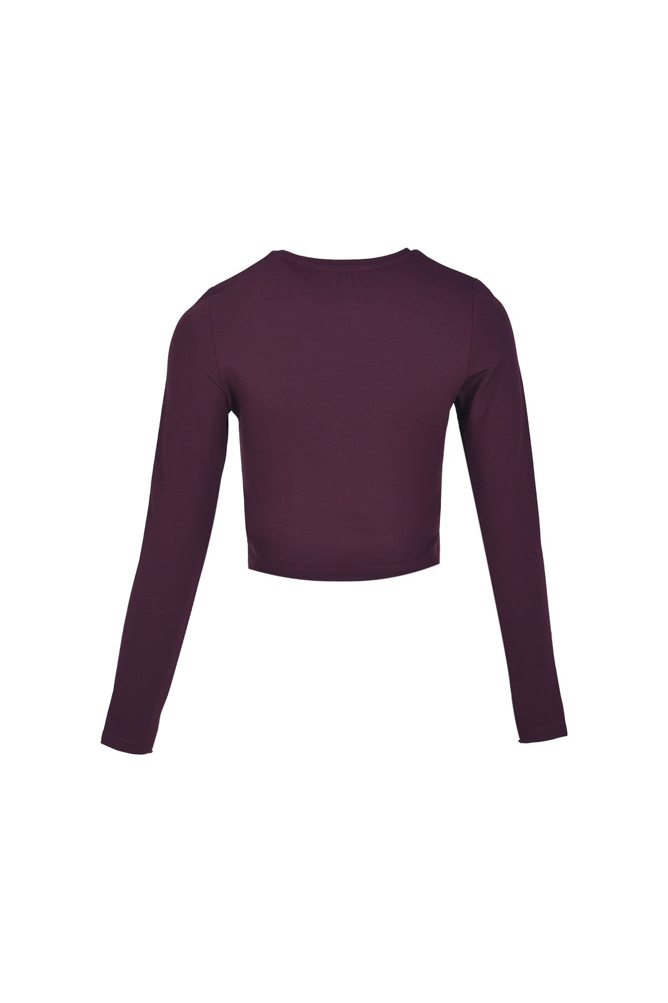 تیشرت آستین بلند کراپ برش دار