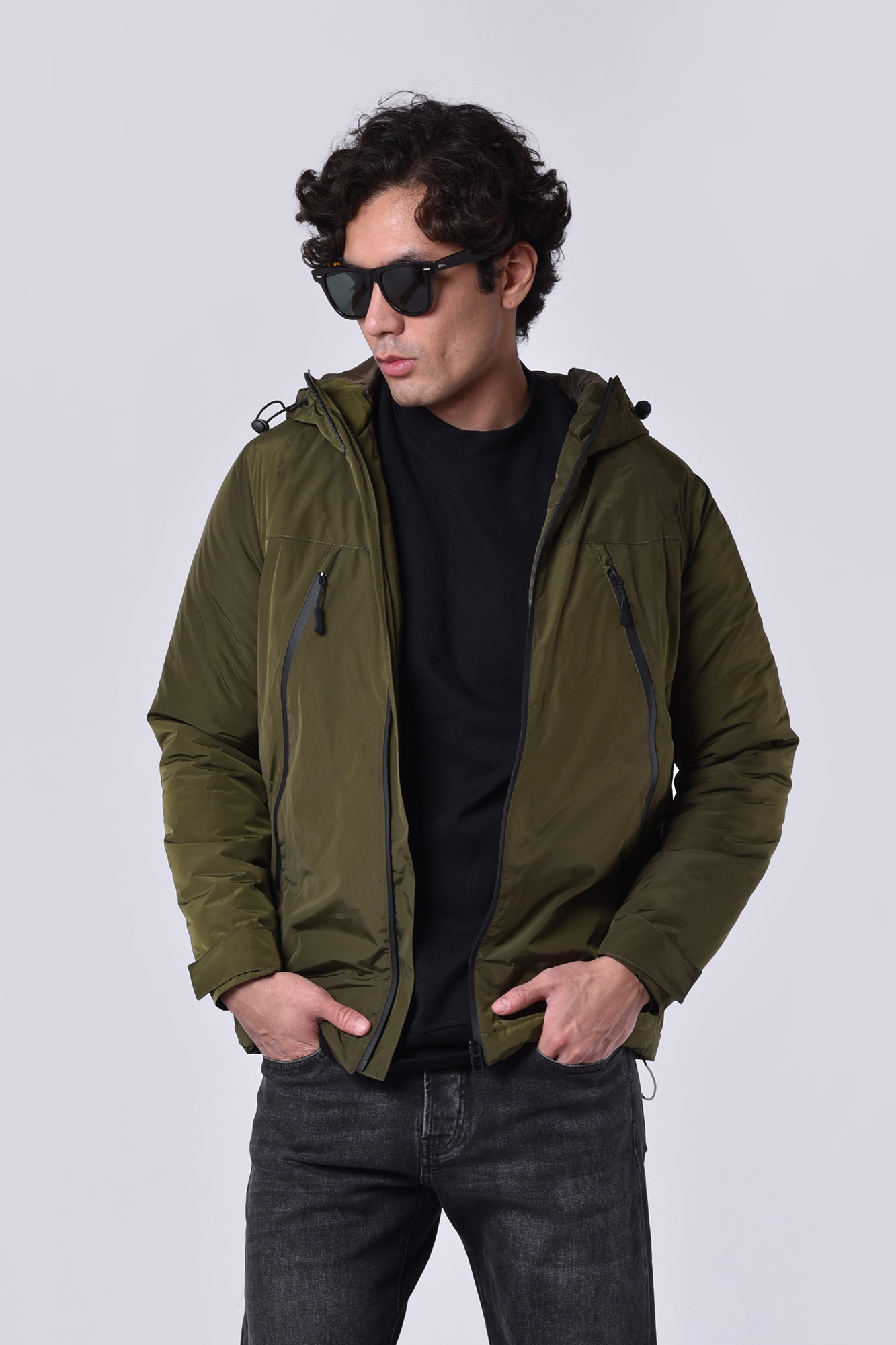 کاپشن کوتاه ساده مردانه