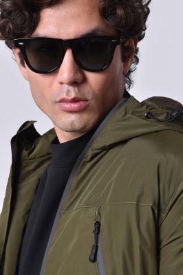 کاپشن کوتاه ساده مردانه