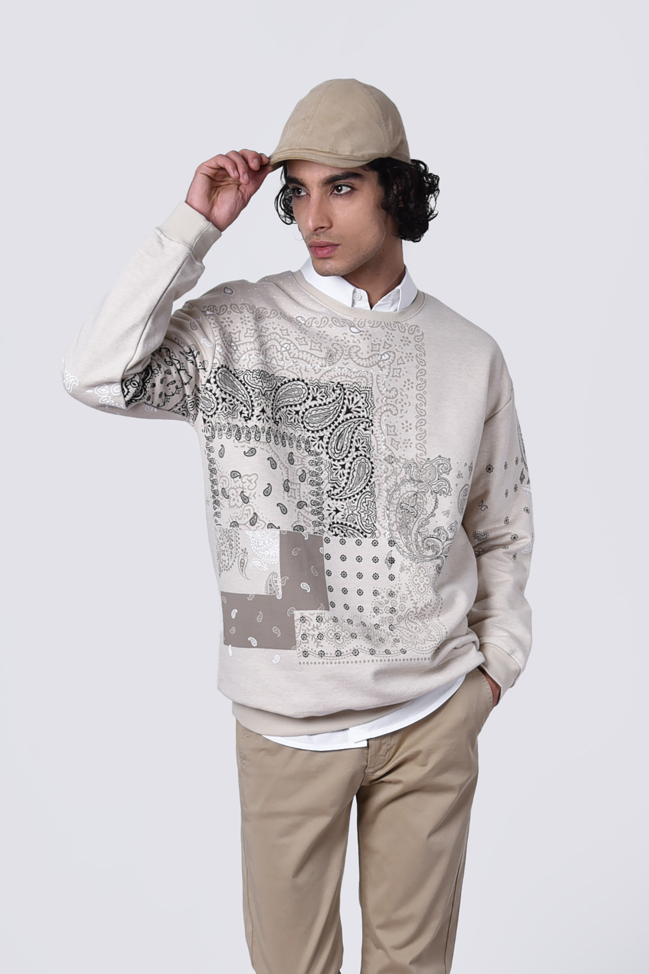 تیشرت آستین بلند دورس چاپی