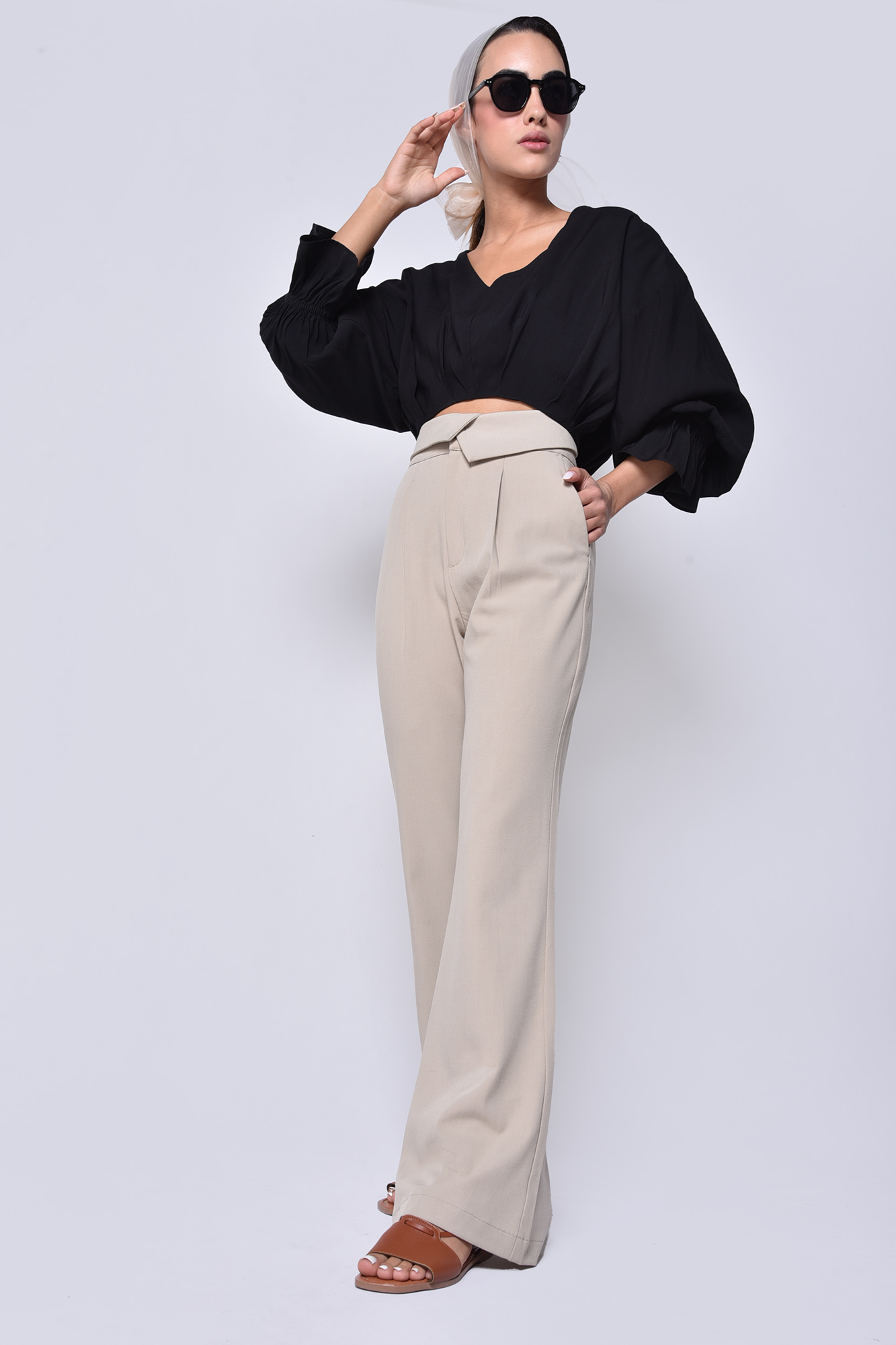 شلوار  پارچه ای بوت کات