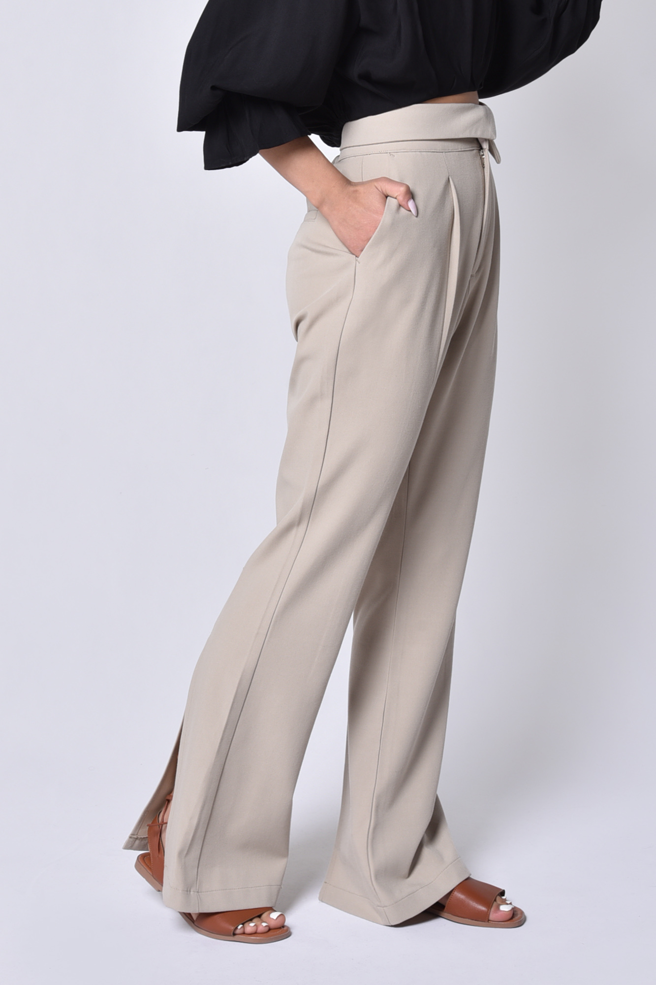 شلوار  پارچه ای بوت کات