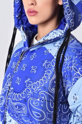 کاپشن کلاه دار چاپی