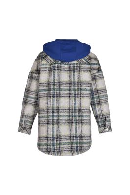 اورشرت پشمی چهارخانه کلاه دار