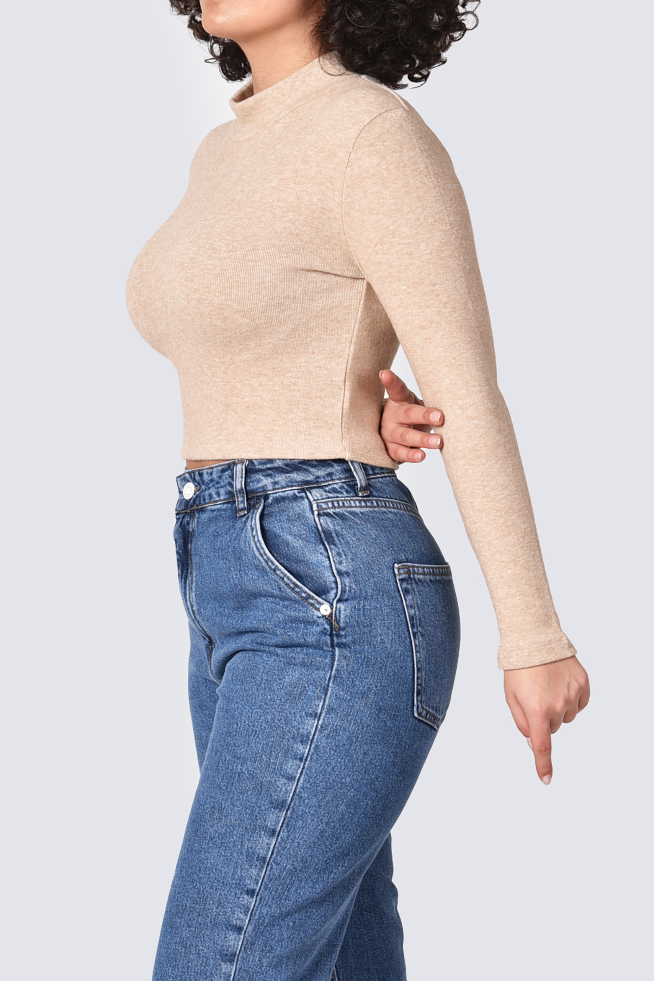 تیشرت آستین بلند اسلیم کراپ