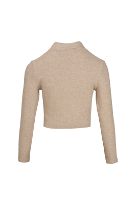 تیشرت آستین بلند اسلیم کراپ