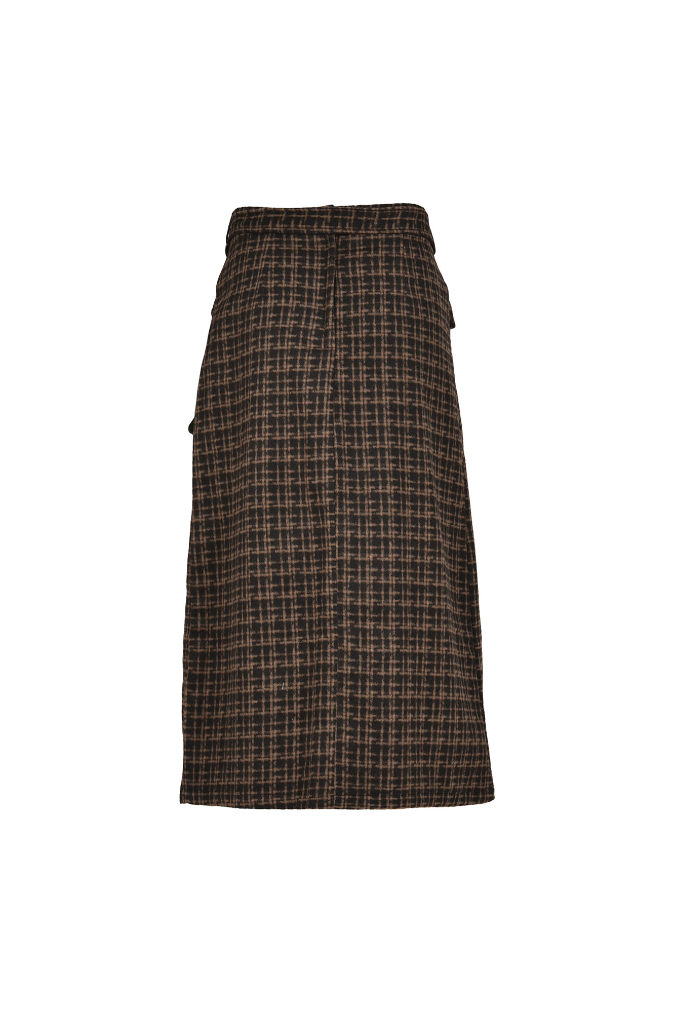 دامن پشمی پیلی دار چهار خانه