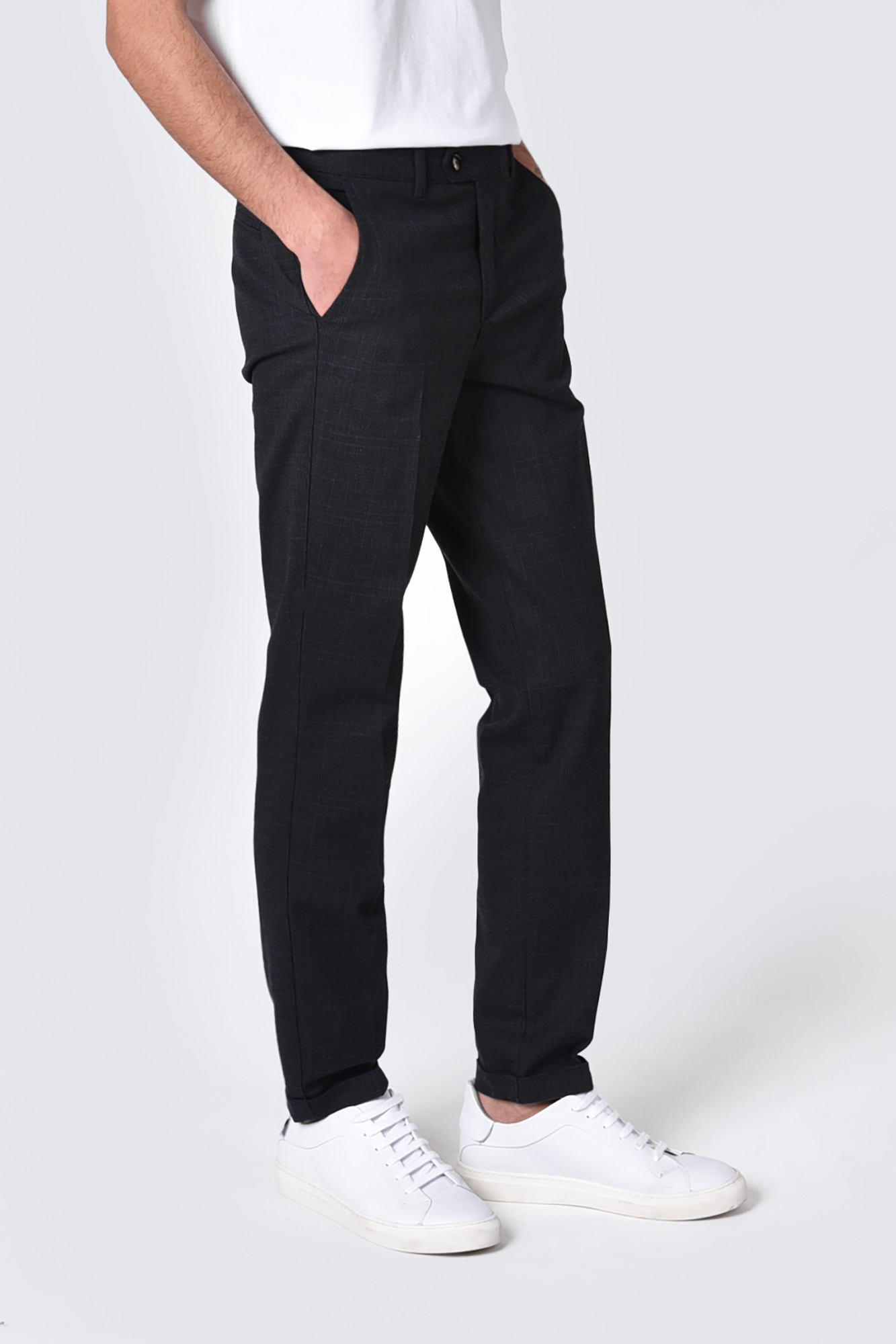 شلوار پارچه ای چهارخانه اسلیم فیت