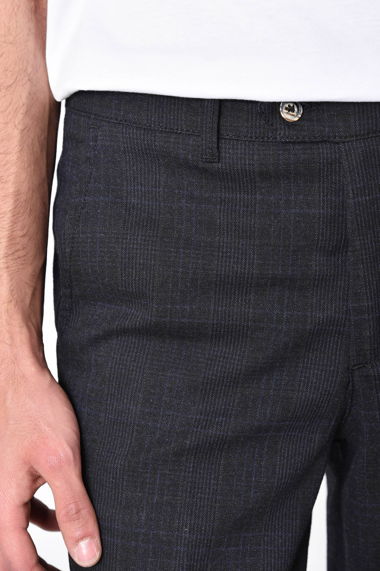 شلوار پارچه ای چهارخانه اسلیم فیت