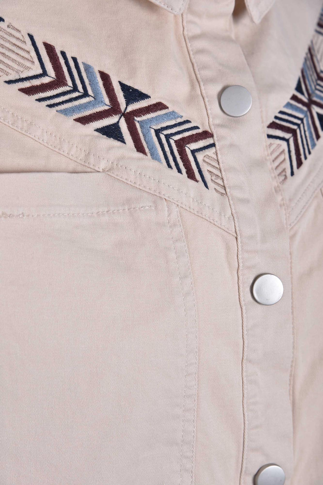 مانتو کتان گلدوزی دار