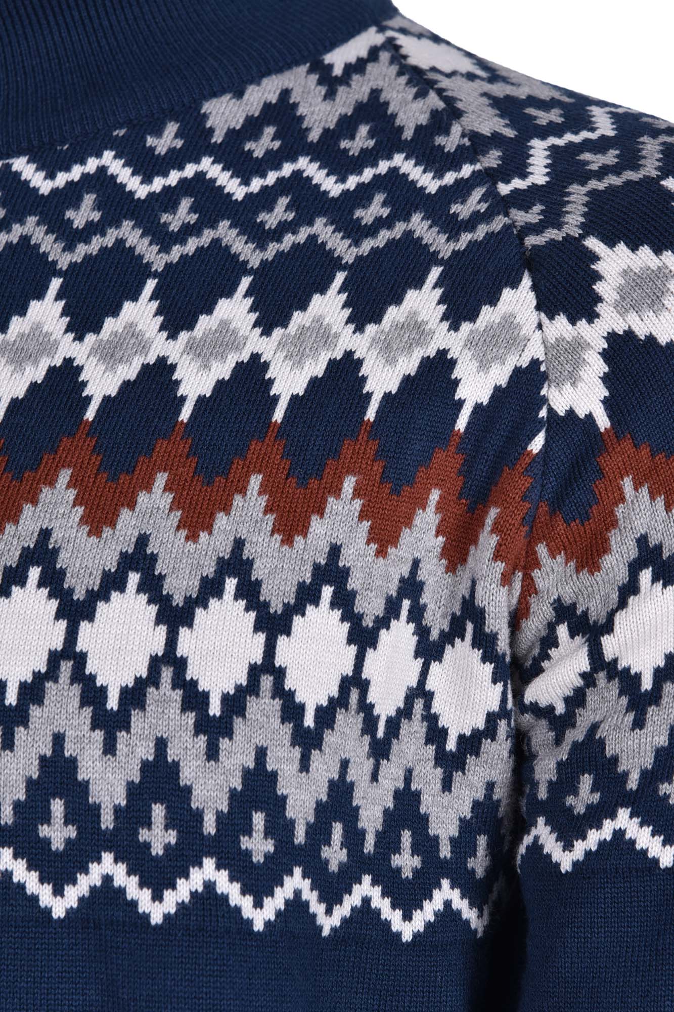 بافت یقه گرد طرحدار مردانه