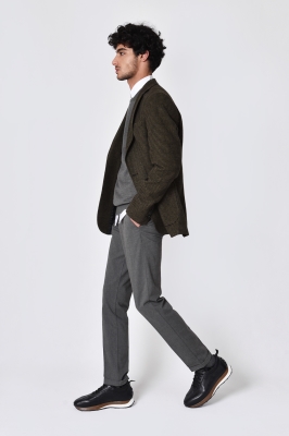 کت پشمی چهارخانه